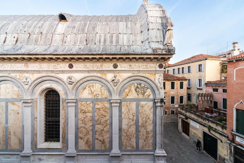 The church and campo seen from the palazzo