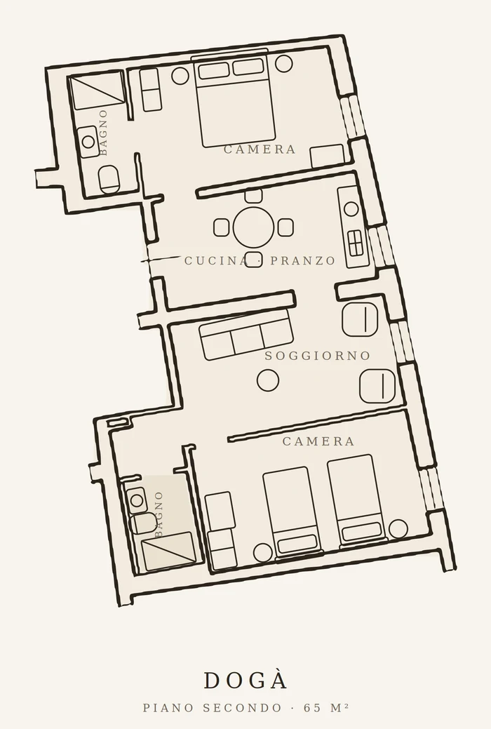 Floor plan of Dogà
